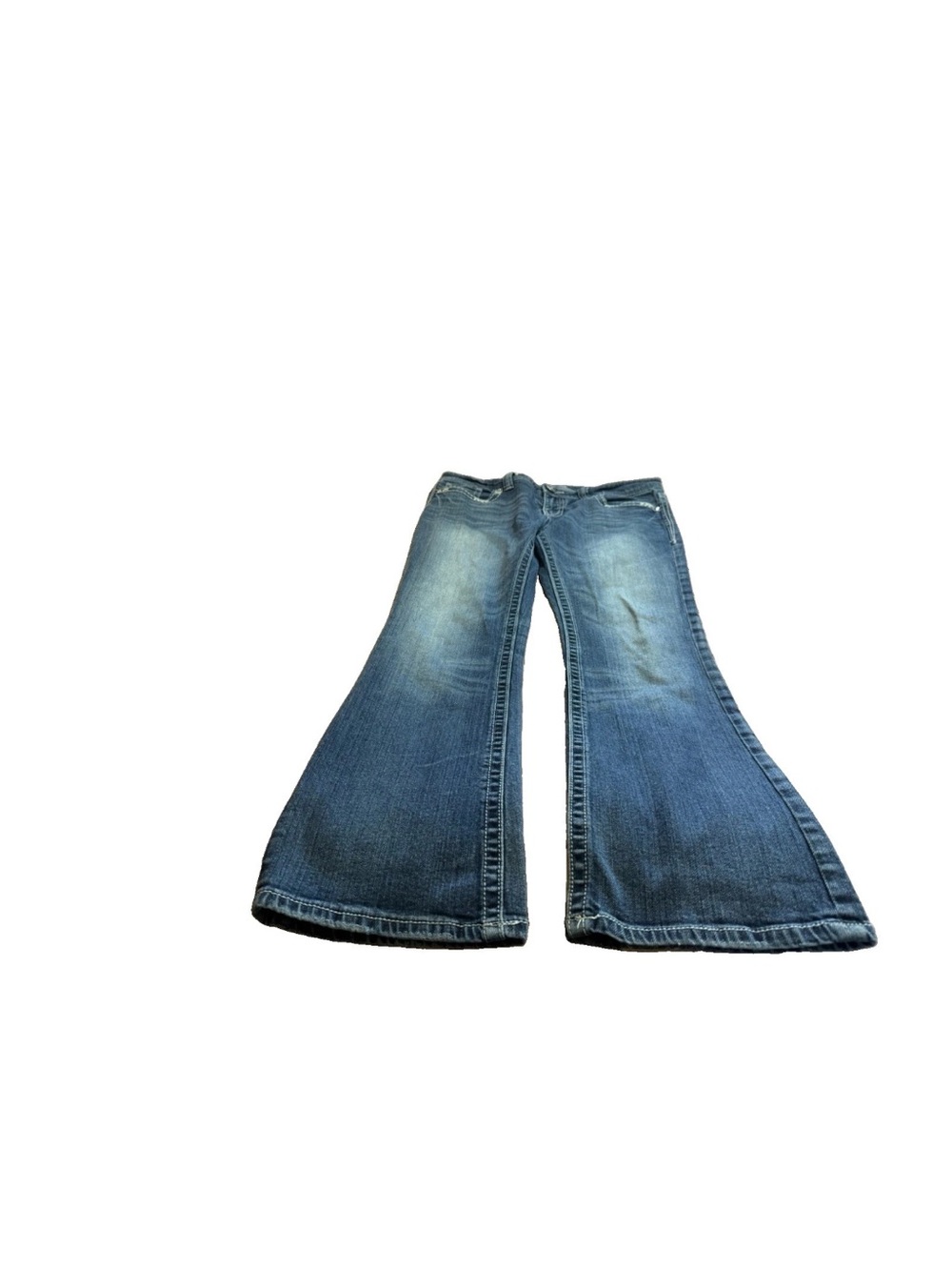 Buckle Daytrip Women’s Let Ght Wash Rhinestone Virgo Bootcut Jeans! 31R 36x31